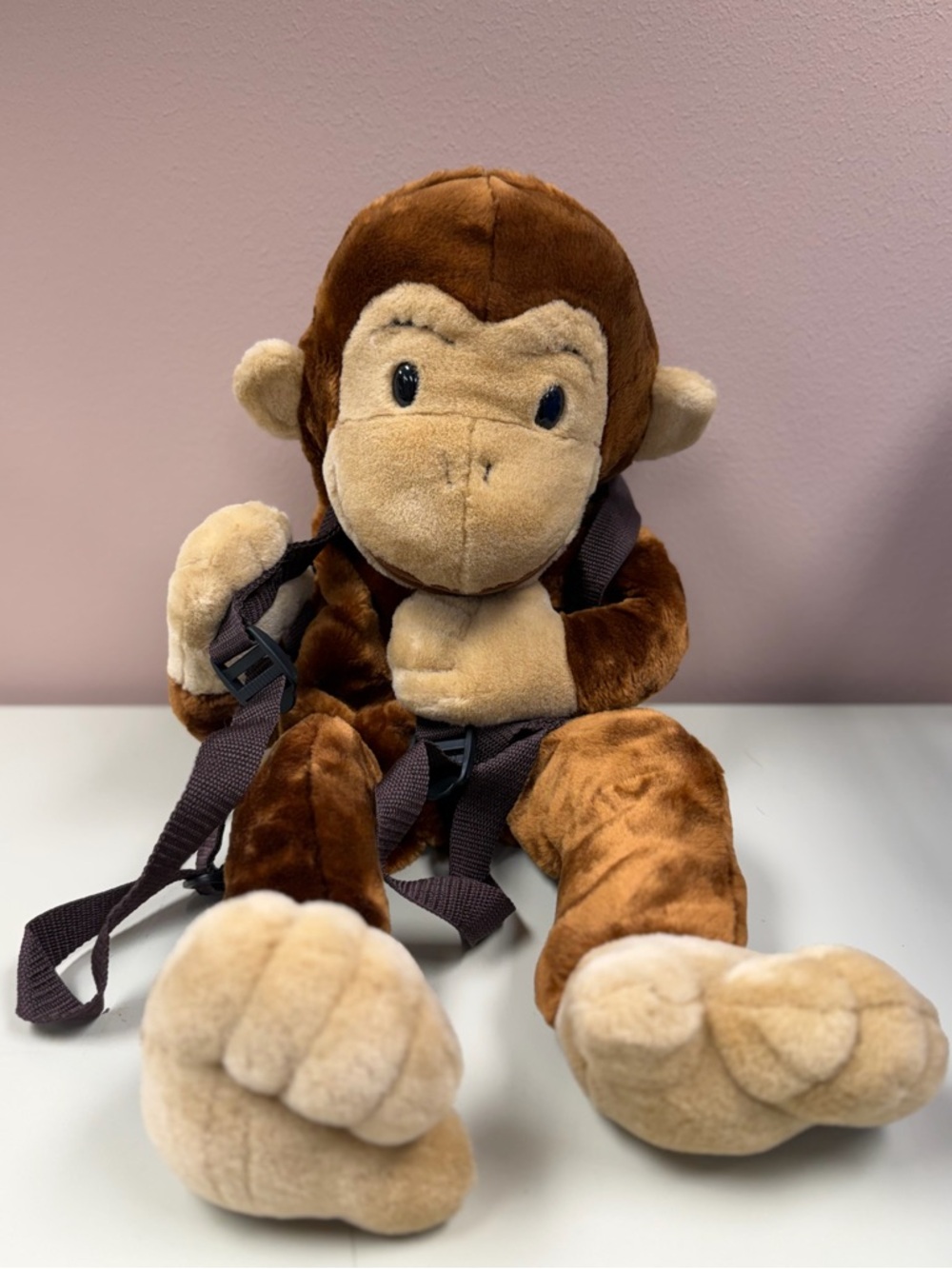 VINTAGE 1995 Wildkin CURIOUS GEORGE PLUSH Monkey PUPPET Zippered BACKPACK F5